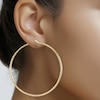 Thumbnail Image 3 of Twist Hoop Earrings 24K Yellow Gold Vermeil Sterling Silver 60mm