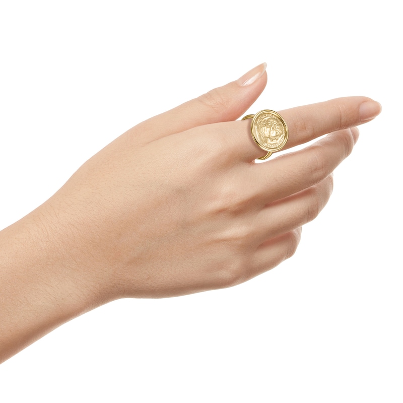 Main Image 3 of Coin Ring 24K Yellow Gold Vermeil Sterling Silver