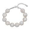 Thumbnail Image 2 of Cultured Pearl Disc Bracelet Sterling Silver 8.5"