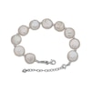 Thumbnail Image 3 of Cultured Pearl Disc Bracelet Sterling Silver 8.5"