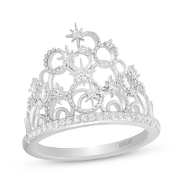 Wicked Glinda Bubble Crown Lab-Grown Diamond Ring 1/6 ct tw Sterling Silver