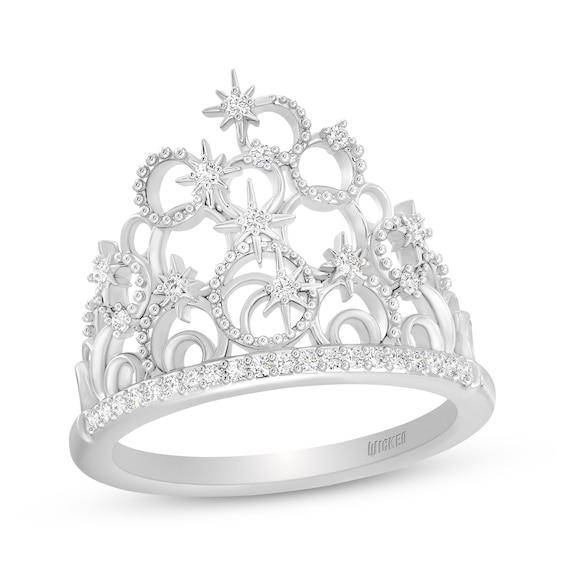 Wicked Glinda Bubble Crown Lab-Grown Diamond Ring 1/6 ct tw Sterling Silver