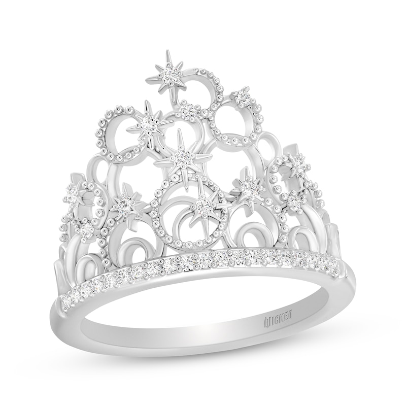 Main Image 1 of Wicked Glinda Bubble Crown Lab-Grown Diamond Ring 1/6 ct tw Sterling Silver
