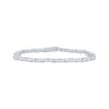 Thumbnail Image 1 of Monique Lhuillier Bliss Marquise & Round-Cut Lab-Grown Diamond Line Bracelet 3-1/8 ct tw Platinum-Plated Sterling Silver 7"