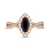 Thumbnail Image 3 of Neil Lane Marquise-Cut Black Diamond & White Diamond Engagement Ring 1-1/5 ct tw 14K Yellow Gold