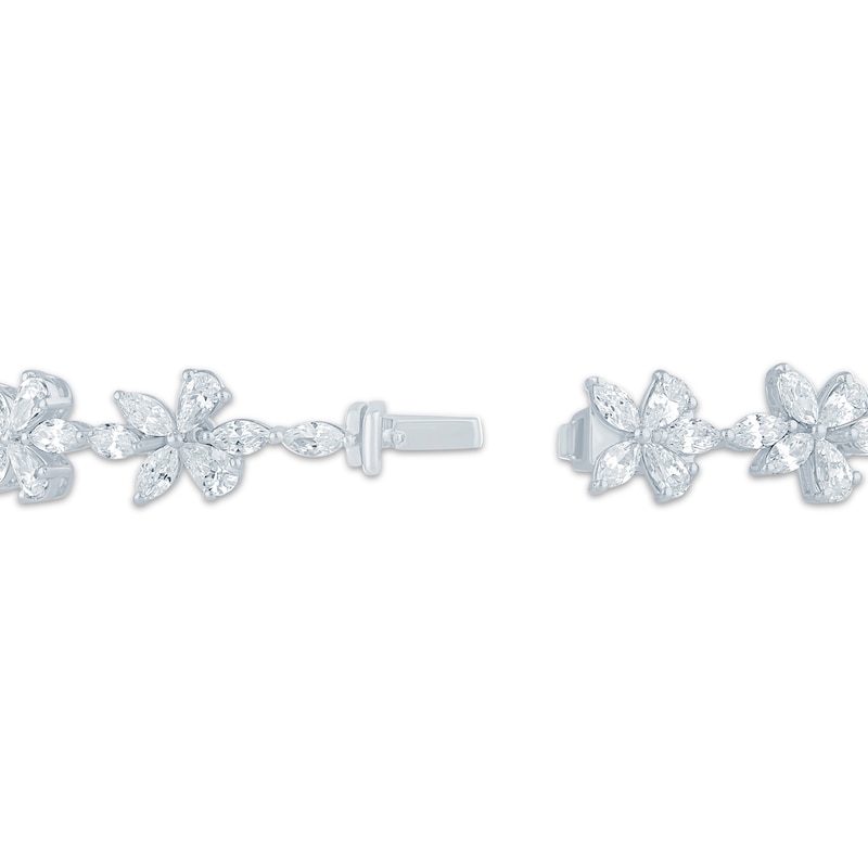 Main Image 2 of Monique Lhuillier Bliss Pear & Marquise Flower Bracelet 4-1/2 ct tw Platinum-Plated Sterling Silver 7"