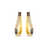 Thumbnail Image 2 of Le Vian Desert Diamonds Chocolate Ombré Wave Hoop Earrings 1/2 ct tw 14K Honey Gold