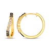Thumbnail Image 3 of Le Vian Desert Diamonds Chocolate Ombré Wave Hoop Earrings 1/2 ct tw 14K Honey Gold