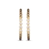 Thumbnail Image 2 of Le Vian Desert Diamonds Chocolate Ombré Inside-Out Hoop Earrings 2-3/4 ct tw 14K Honey Gold