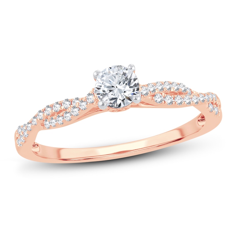 Main Image 1 of Now + Forever Diamond Engagement Ring 1/2 ct tw Round-cut 14K Rose Gold