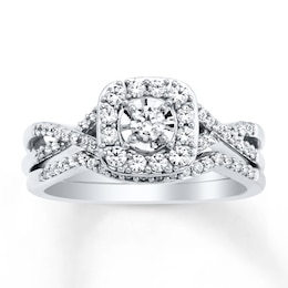 Now + Forever Diamond Bridal Set 3/8 ct tw Round-cut 10K White Gold
