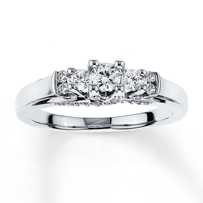 Main Image 1 of Now + Forever Diamond Ring 3/8 ct tw Round-cut 10K White Gold