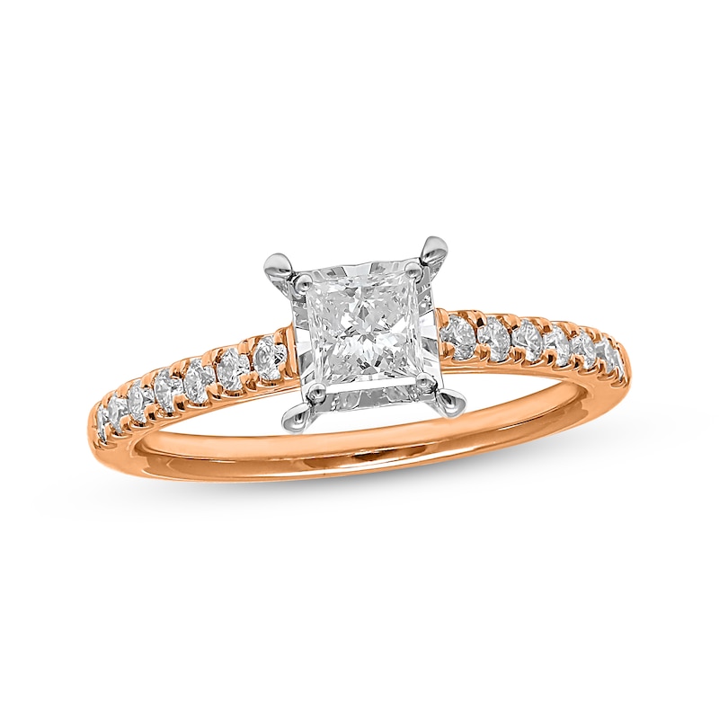 Main Image 1 of Now + Forever Princess-Cut Diamond Engagement Ring 5/8 ct tw 14K Rose Gold