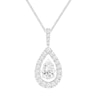 Thumbnail Image 3 of Previously Owned Unstoppable Love Pear-Shaped Diamond Necklace 1 ct tw 10K White Gold 19”