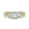 Thumbnail Image 5 of Previously Owned Memories Moments Magic Three-Stone Diamond Engagement Ring 1 ct tw Princess/Round 14K Yellow Gold