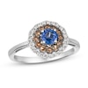 Thumbnail Image 0 of Le Vian Diamond & Blue Sapphire Ring 3/8 ct tw 14K Vanilla Gold