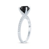Thumbnail Image 1 of Round-Cut Black & White Diamond Engagement Ring 2-1/5 ct tw 14K White Gold