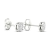 Thumbnail Image 3 of Diamond Halo Stud Earrings 1/4 ct tw Round-Cut 10K White Gold