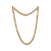 Thumbnail Image 1 of Hollow Cuban Curb Chain Necklace 9.3mm 10K Yellow Gold 22"