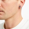 Thumbnail Image 2 of Men's Black Diamond Stud Earrings 1 ct tw 10K Yellow Gold