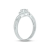 Thumbnail Image 1 of White Lab-Created Sapphire & Diamond Promise Ring 1/20 ct tw Round-cut Sterling Silver