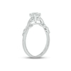 Thumbnail Image 1 of White Lab-Created Sapphire & Diamond Promise Ring Sterling Silver