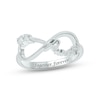 Thumbnail Image 0 of White Lab-Created Sapphire Infinity Promise Ring Sterling Silver