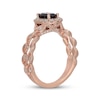 Thumbnail Image 1 of Neil Lane Oval-Cut Black & White Diamond Engagement Ring 1-1/2 ct tw 14K Rose Gold