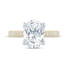 Thumbnail Image 3 of Monique Lhuillier Bliss Oval-Cut Lab-Created Diamond Engagement Ring 3-5/8 ct tw 18K Yellow Gold