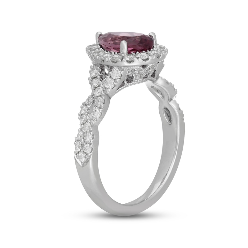 Neil Lane Pink Tourmaline & Diamond Engagement Ring 3/4 ct tw 14K White Gold