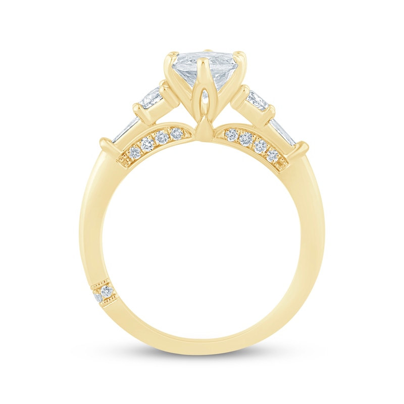 Monique Lhuillier Bliss Marquise-Cut Lab-Created Diamond Engagement Ring 2-1/2 ct tw 18K Yellow Gold