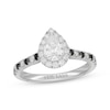 Thumbnail Image 0 of Neil Lane Pear-Shaped White Diamond & Black Diamond Engagement Ring 1 ct tw 14K White Gold