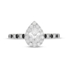 Thumbnail Image 2 of Neil Lane Pear-Shaped White Diamond & Black Diamond Engagement Ring 1 ct tw 14K White Gold